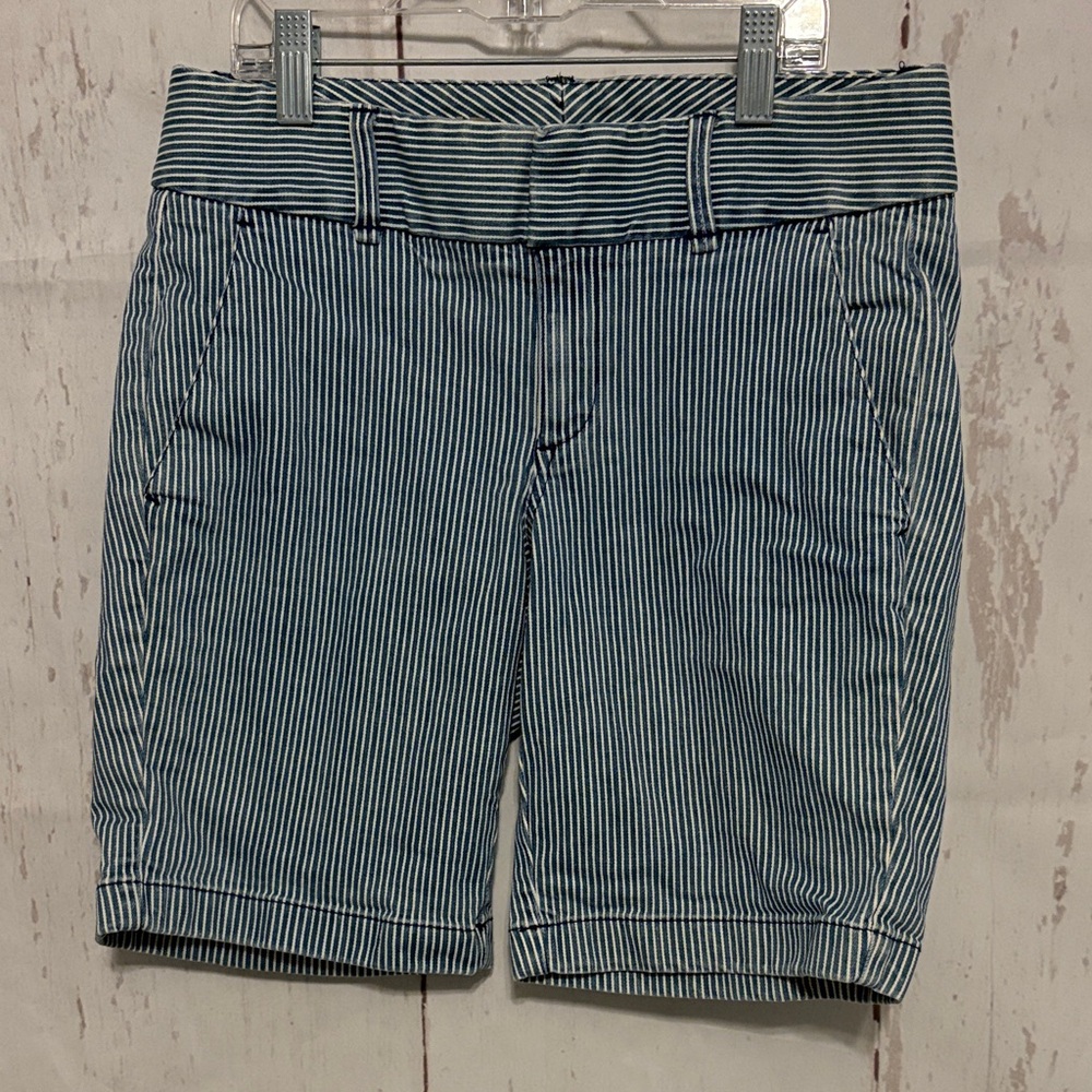 J. Crew Blue and White Striped Fabric